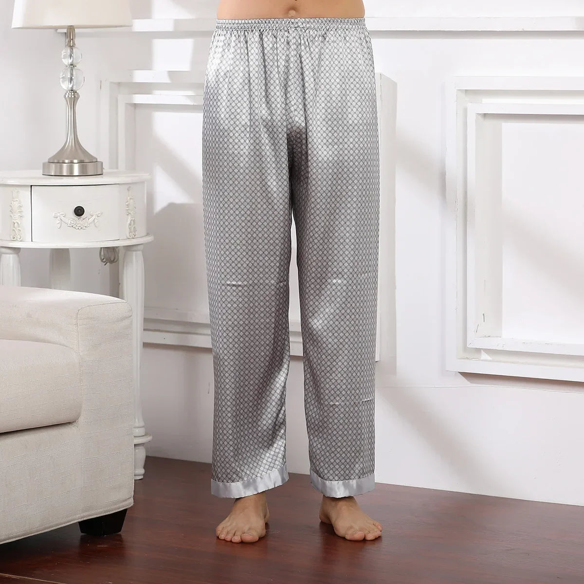 Bas De Pyjama Short Homme Soie Fantaisie — vue 10