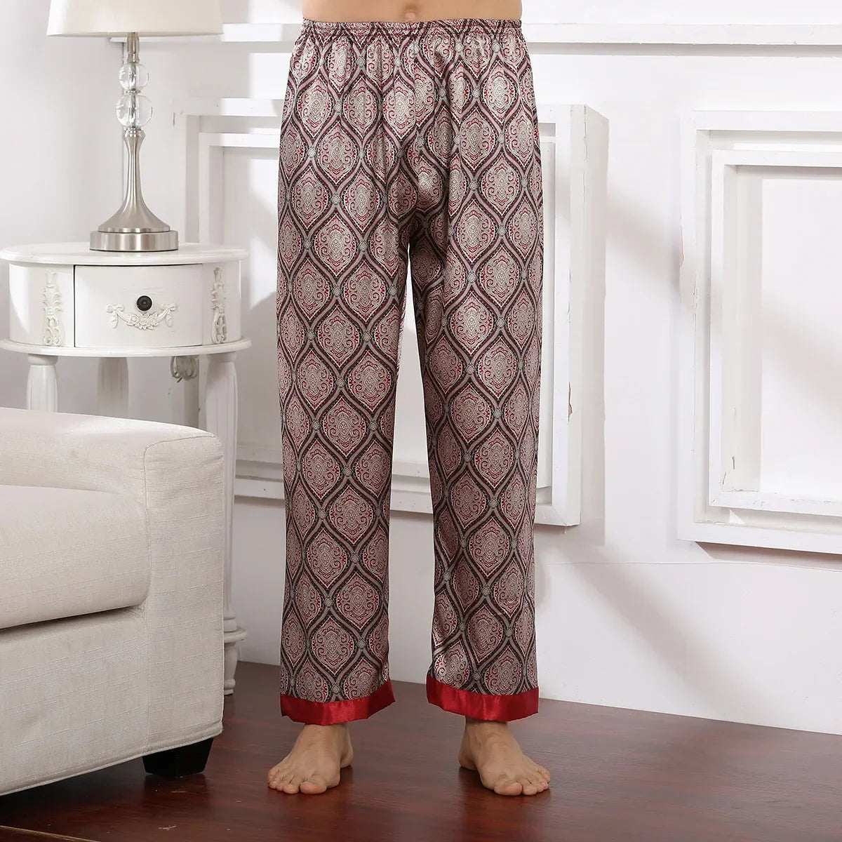 Bas De Pyjama Short Homme Soie Fantaisie — vue 13