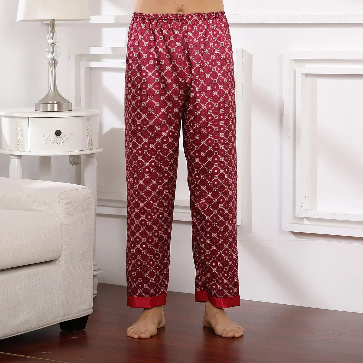 Bas De Pyjama Short Homme Soie Fantaisie — vue 14