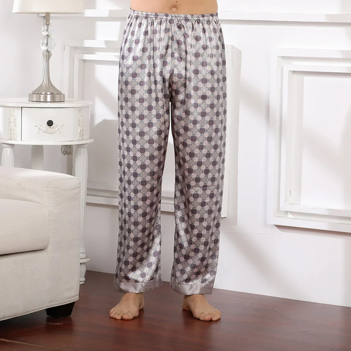 Bas De Pyjama Short Homme Soie Fantaisie — vue 7