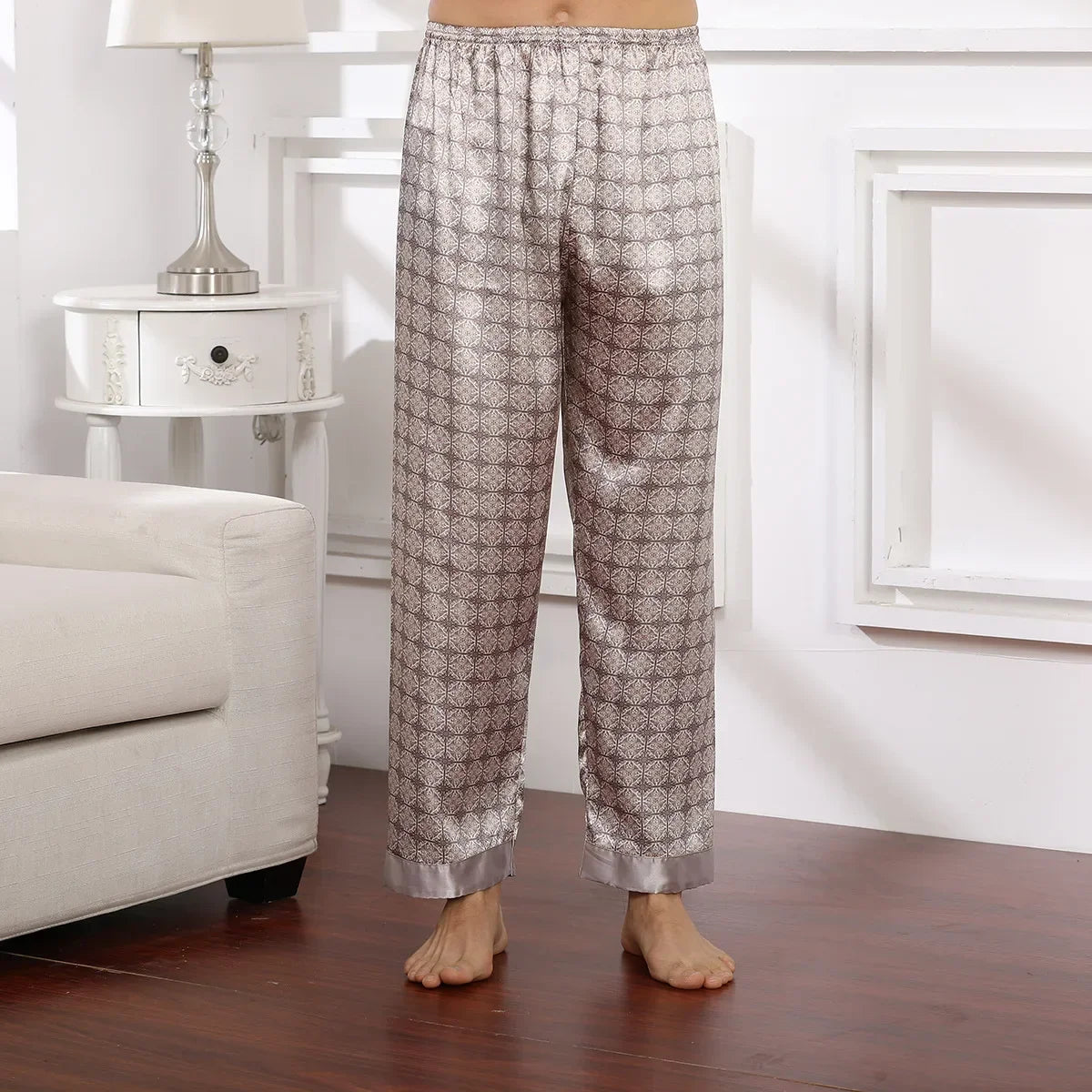 Bas De Pyjama Short Homme Soie Fantaisie — vue 8