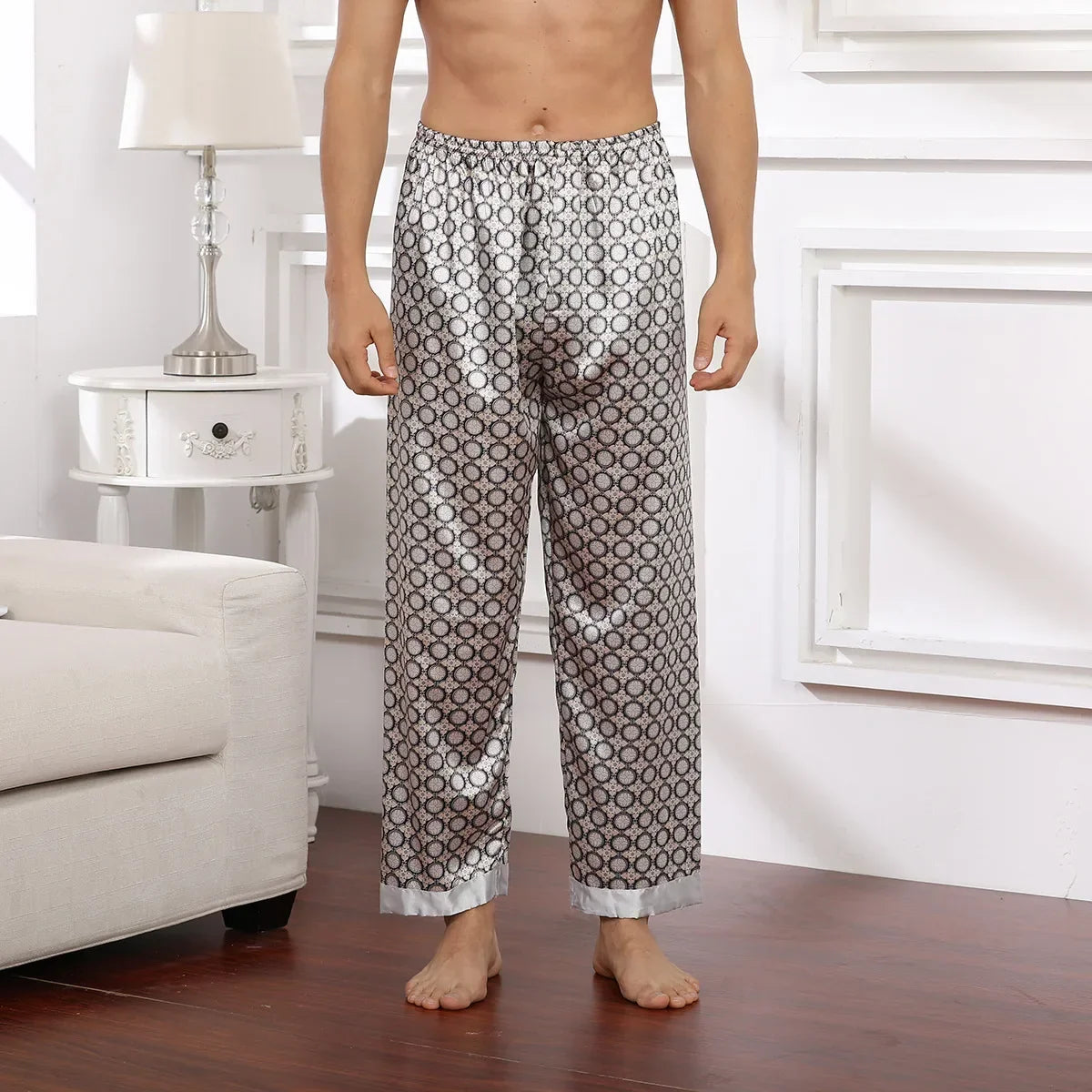 Bas De Pyjama Short Homme Soie Fantaisie — vue 9