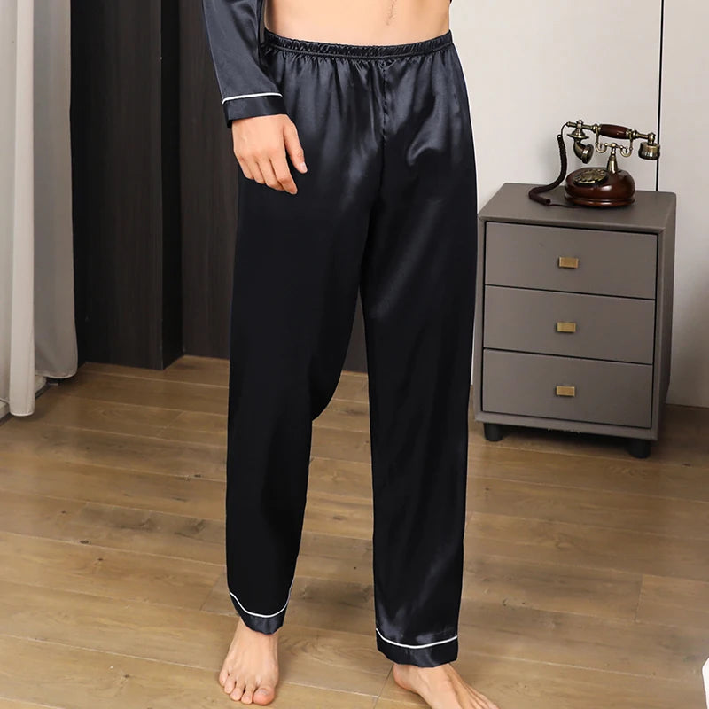 Bas De Pyjama Soie Homme — vue 3
