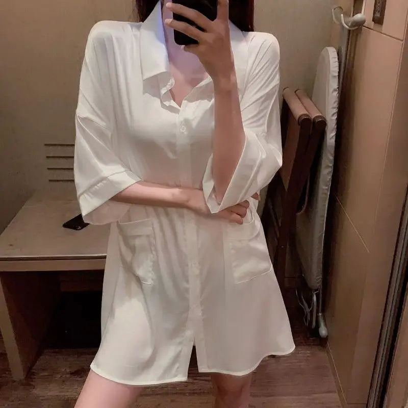 Chemise Soie Style Pyjama