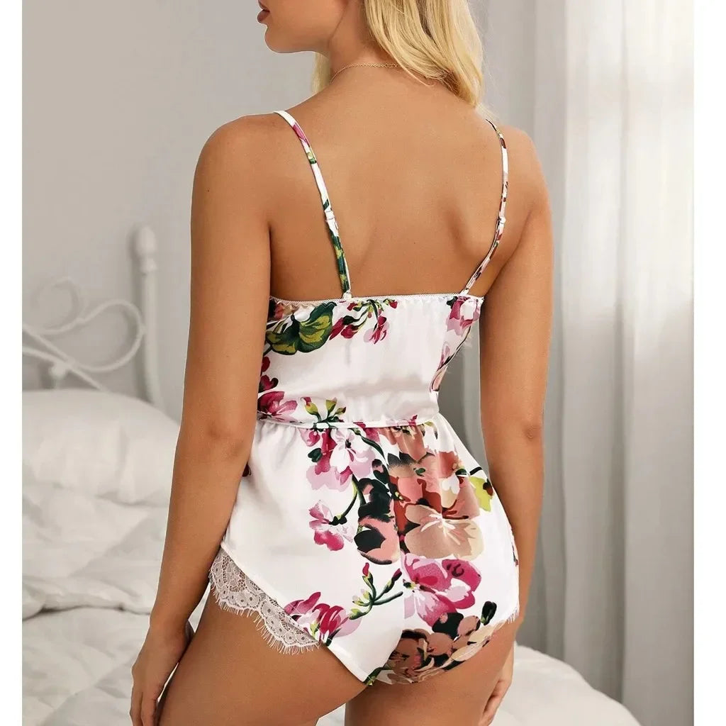 Combinaison Pyjama Femme Soie — vue 4