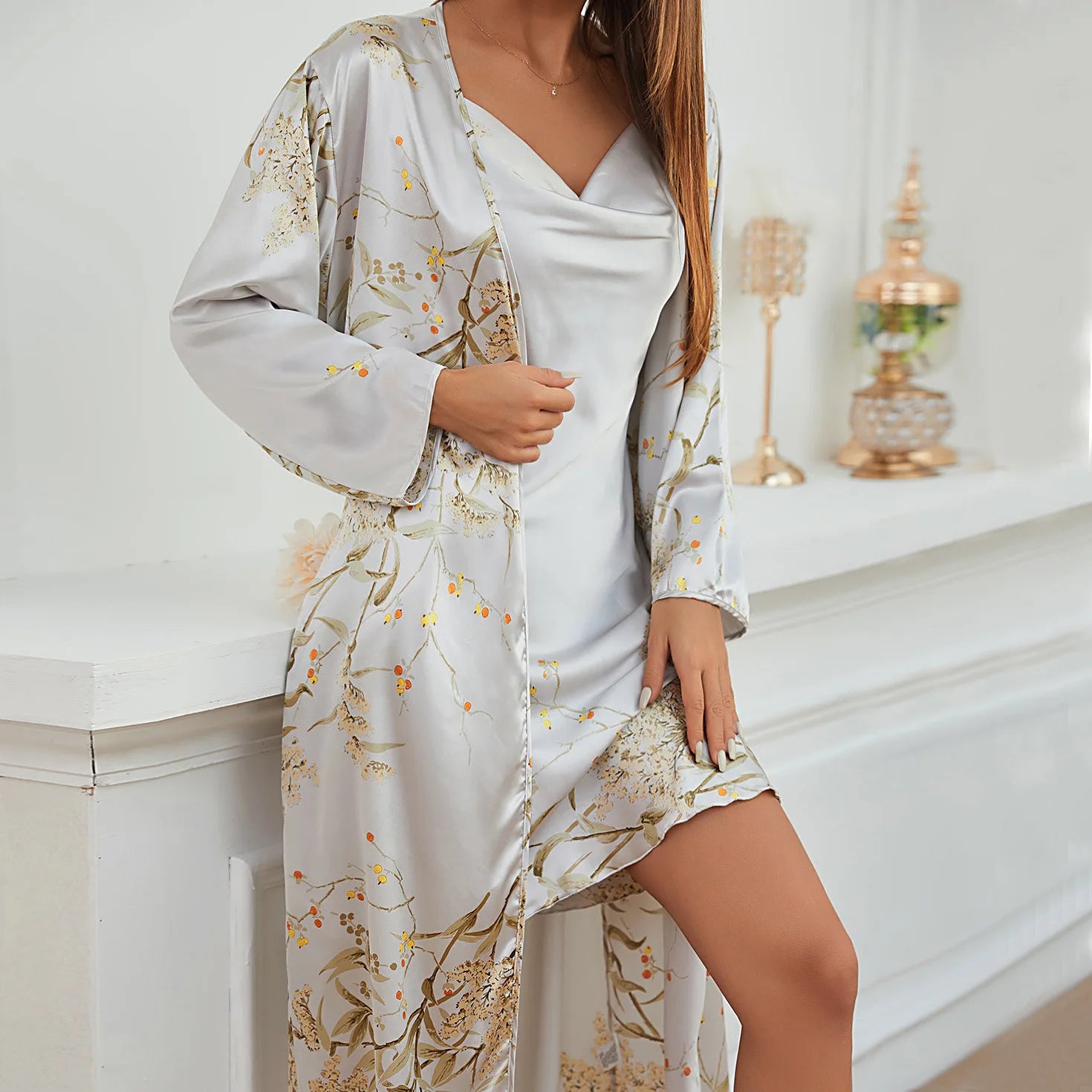 Combinaison Style Pyjamas Soie — vue 11