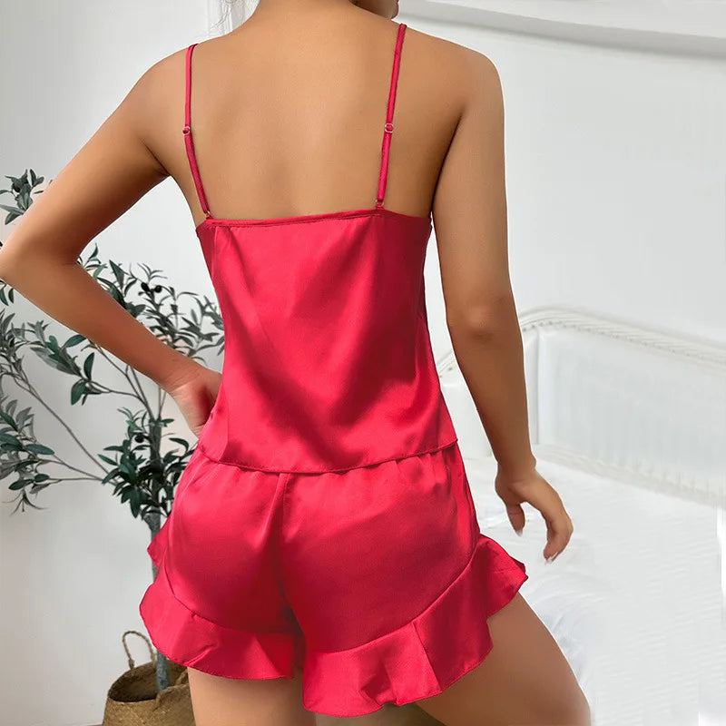 Ensemble Pyjama 3 Pieces Soie — vue 2