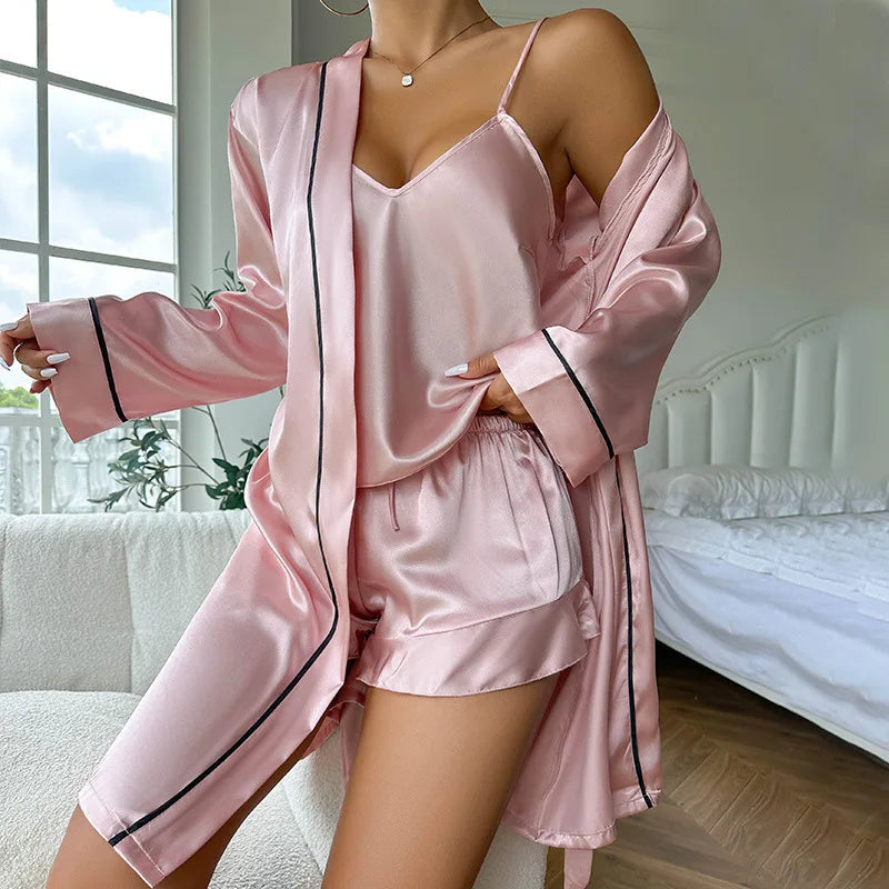 Ensemble Pyjama 3 Pieces Soie