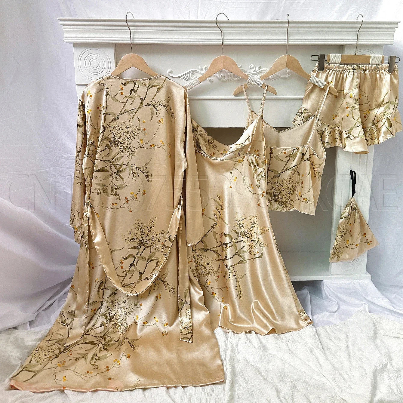 Ensemble Pyjama En Satin De Soie — vue 5