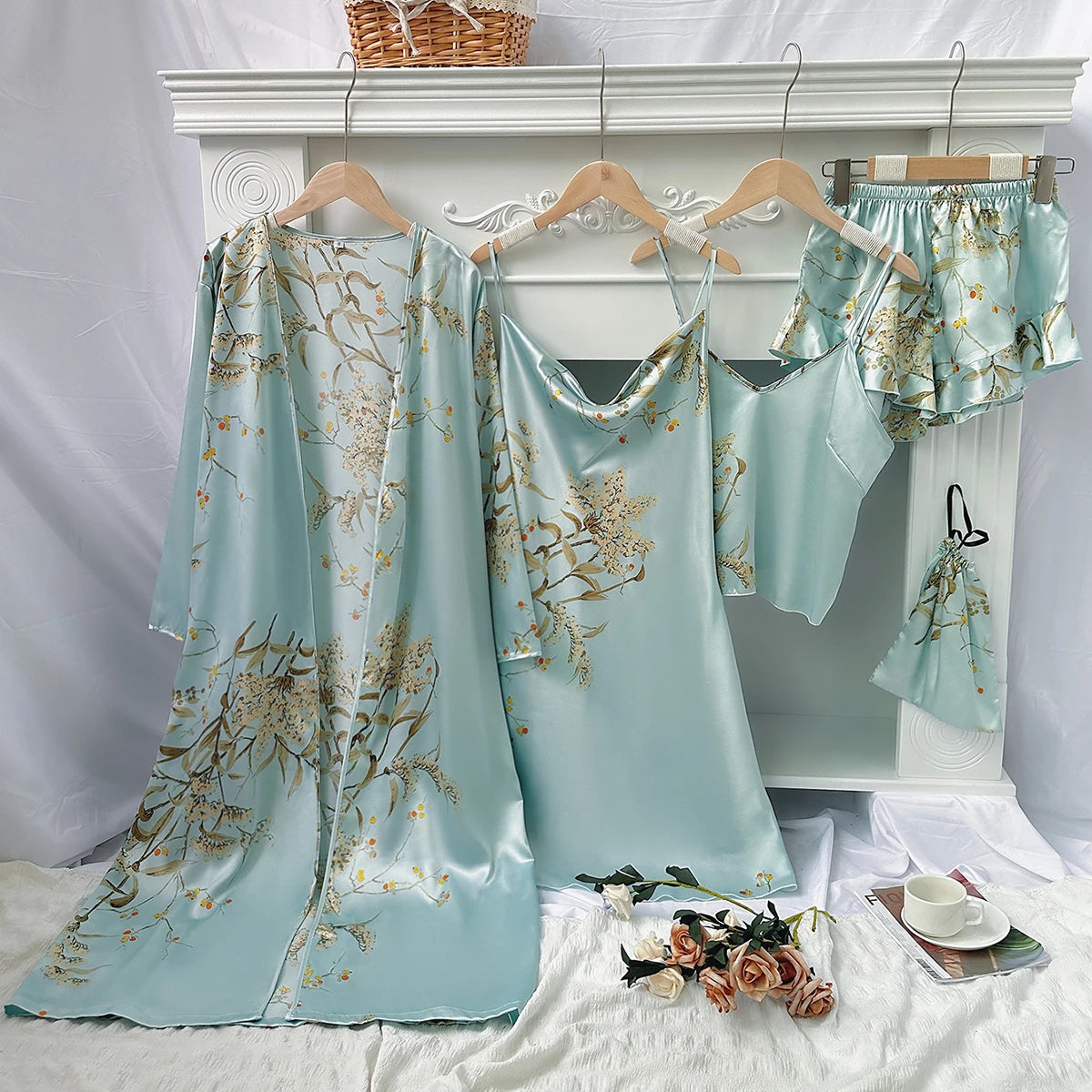 Ensemble Pyjama En Satin De Soie — vue 6