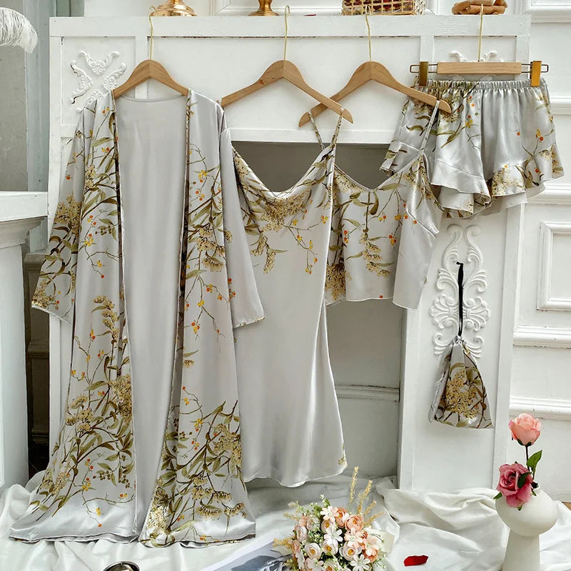 Ensemble Pyjama En Satin De Soie — vue 9