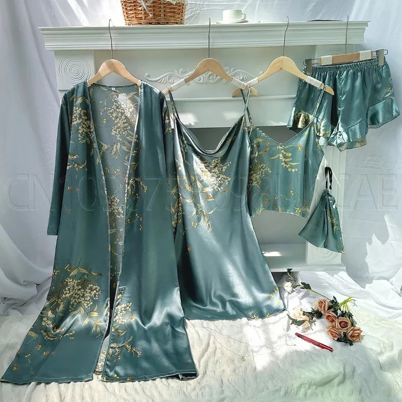 Ensemble Pyjama En Satin De Soie
