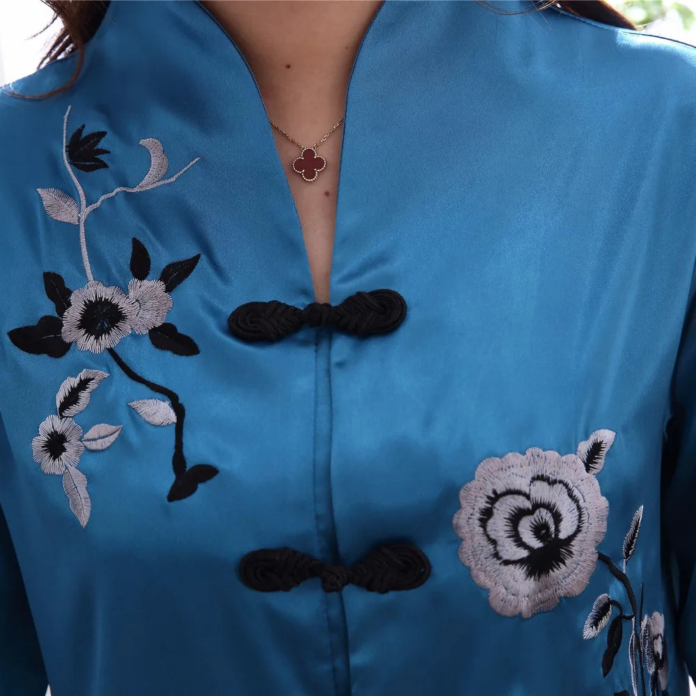 Pyjama Chinois Soie Femme — vue 6