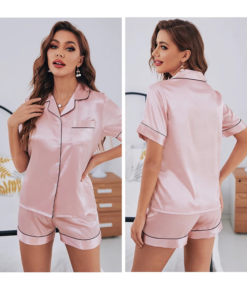 Pyjama En Soie Rose — vue 2