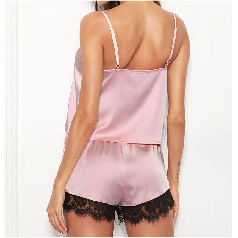 Pyjama Femme Soie Short — vue 3