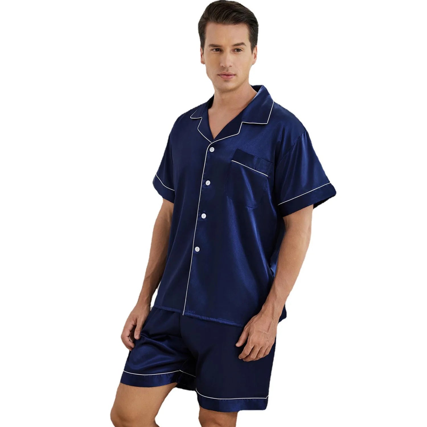 Pyjama Satin Soie Homme — vue 5