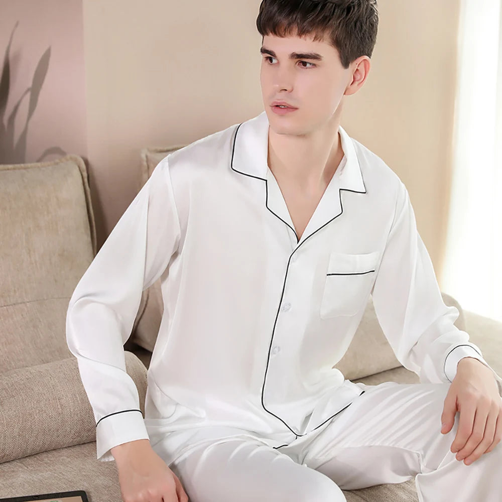 Pyjama Soie Homme Luxe — vue 11