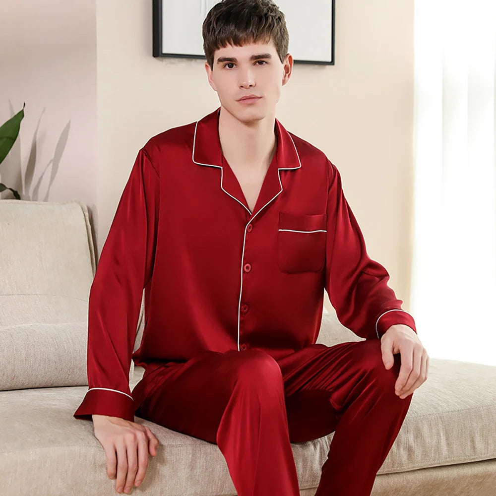Pyjama Soie Homme Luxe — vue 15