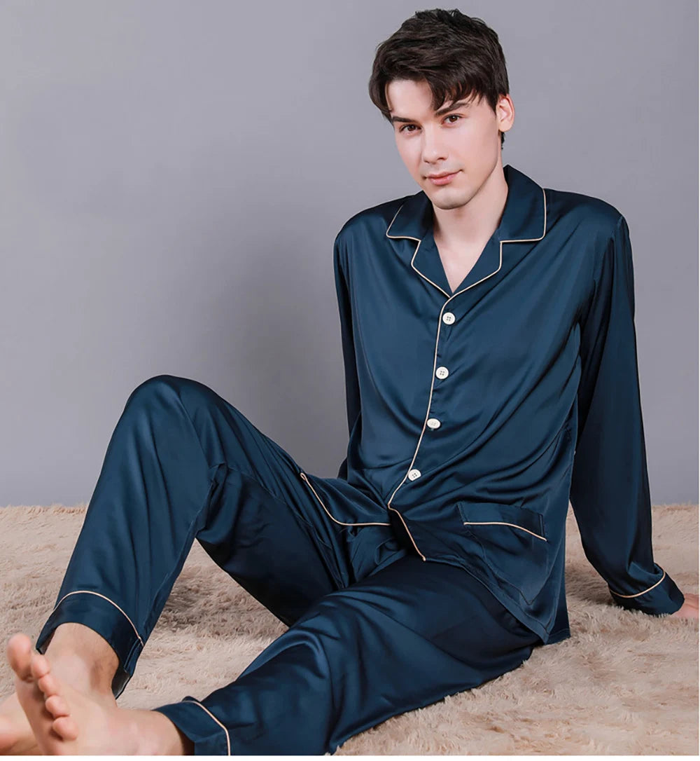 Pyjama Soie Homme Luxe — vue 19