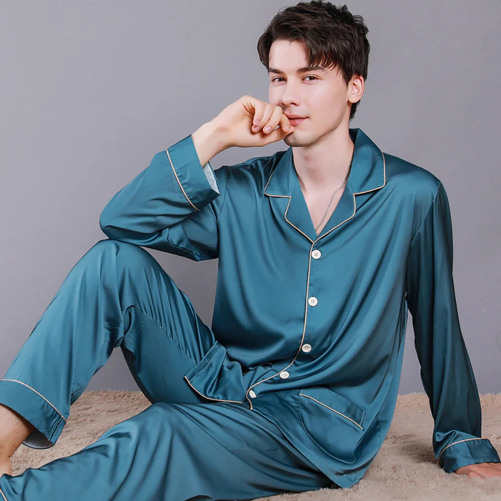 Pyjama Soie Homme Luxe — vue 20