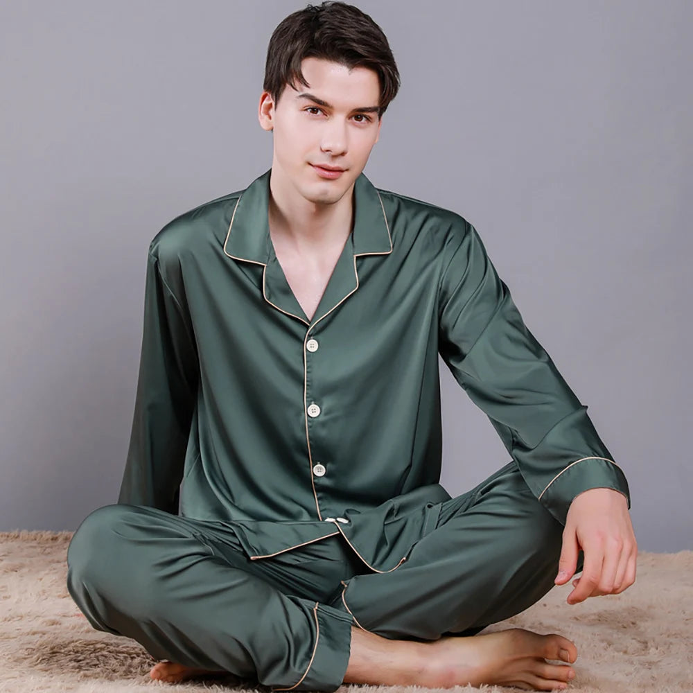 Pyjama Soie Homme Luxe — vue 21