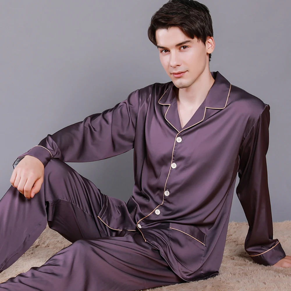 Pyjama Soie Homme Luxe — vue 3