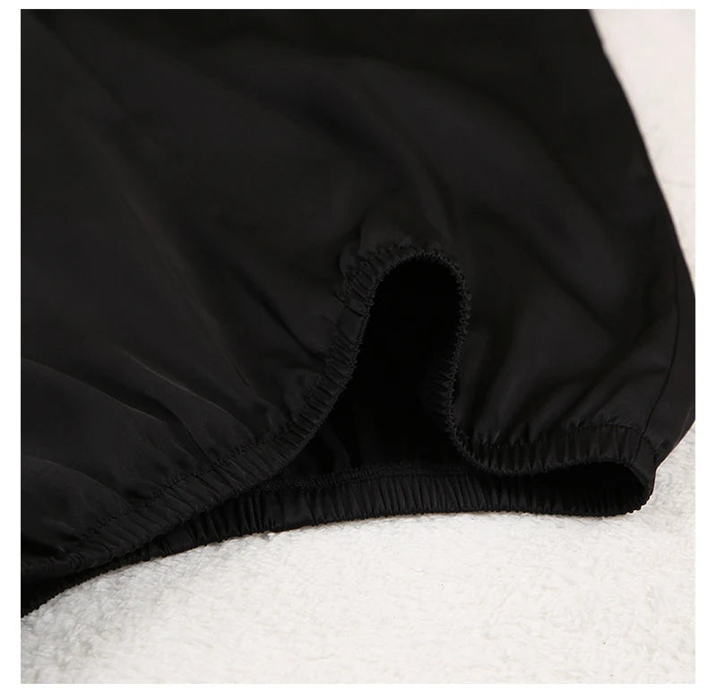Pyjama Soie Noir Femme — vue 10