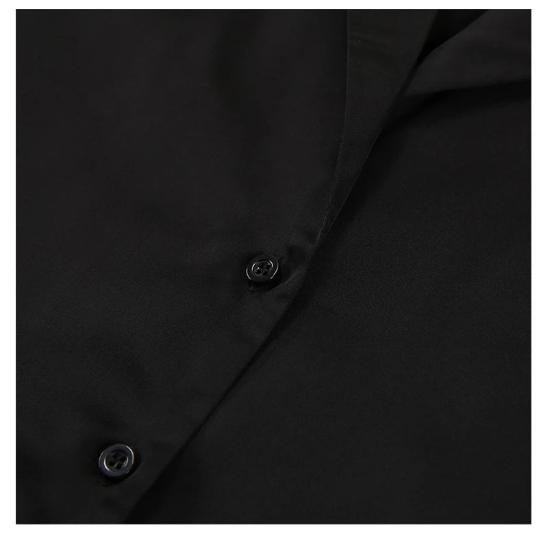 Pyjama Soie Noir Femme — vue 7